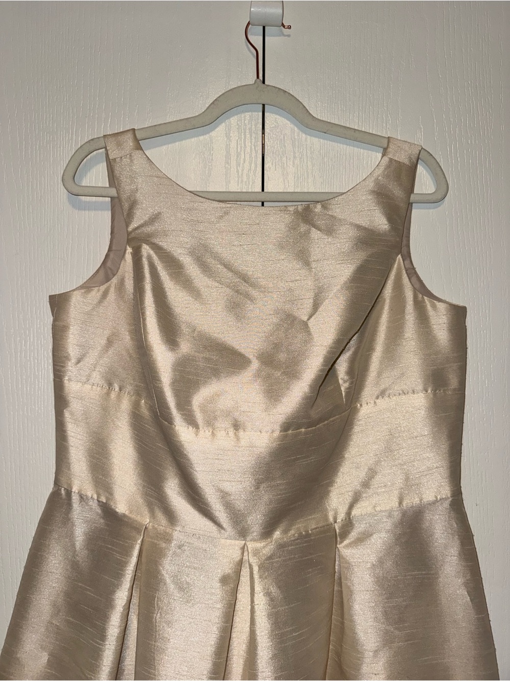 Alfred Sung D448 Champagne A-Line Midi Sleeveless Cocktail Dress - Picture 3 of 13